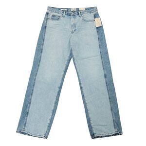 Universal Thread 90s Baggy Jeans Womens 12 Blue Two Toned Straight Leg Retro Y2K